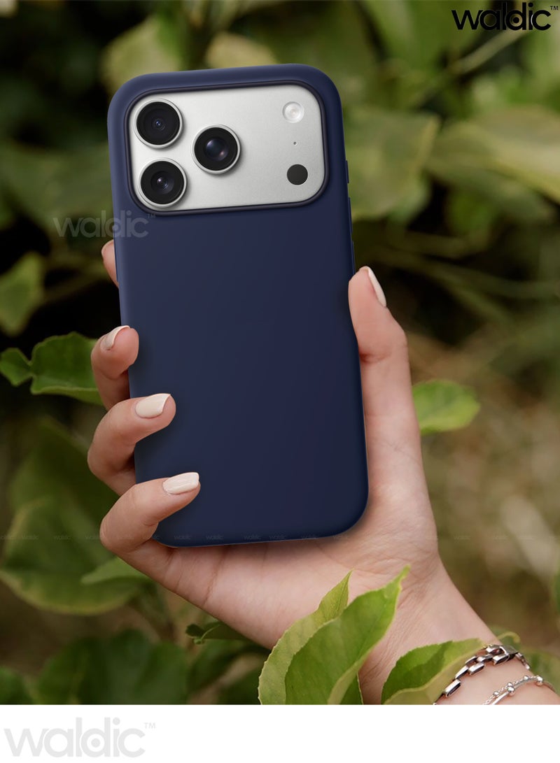 Waldic Apple iPhone 17 Pro Premium Case | Premium Silicone Case Cover Designed for Apple iPhone 17 Pro   | Apple iPhone 17 Pro Case Camera and Drop Protection Thin Protective Back Cover Case for Apple iPhone 17 Pro - Dark Blue - Image 5